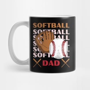 My Favorite Softball Player Calls Me Dad Gift for Softball Father daddy Mug